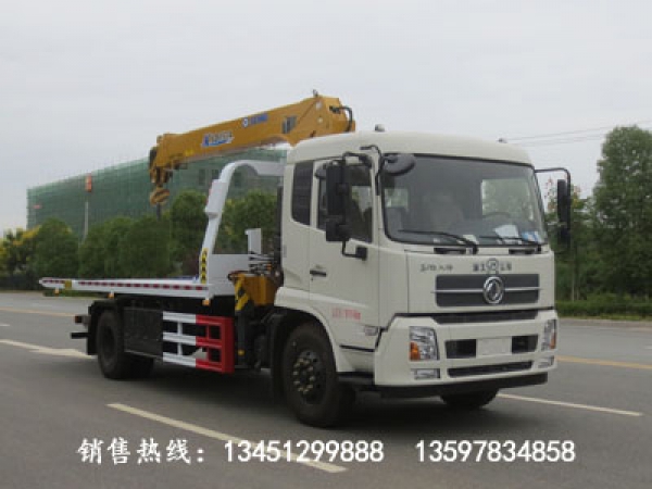 東風(fēng)天錦帶吊平板一拖二清障車(國(guó)六)